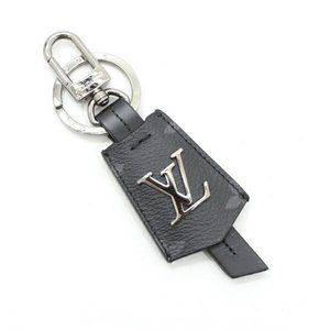 Louis Vuitton Key Ring Holder Bag Charm Porte Cle Cloche Monogram Eclipse Black